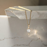 Tourmalinated Quartz and Diamond Kite Necklace - Dea Dia